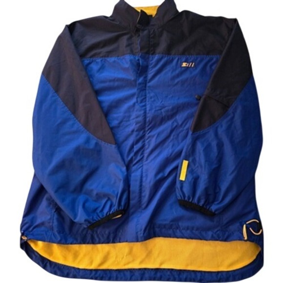 STARTER Other - Starter Jacket Mens XL Royal Blue Yellow Colorblock Windbreaker